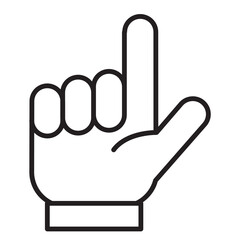 Illustration of Hand Gesture of Seven Number design icon
