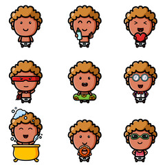 The little baby boy of the mascot bundle set