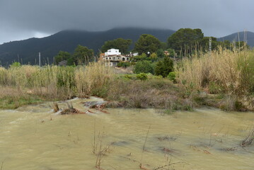 Riu xalo bei Hochwasser
