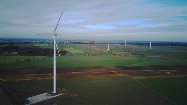 wind turbine in the field