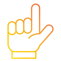 Fototapeta premium Illustration of Hand Gesture of Seven Number design icon