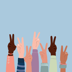 day of peace background. people concept. against war, violent and other unhumanities concept. can be add text. vector illustration