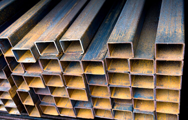 Stack of rectangle metal tubes
