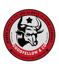 Minimalist cow / bull head logo design for company / brand