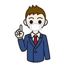 マスクをしたビジネスマン_3