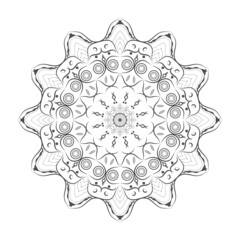 Modern Mandala Isolated On White Background. Decoration. Vector Illustration