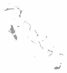 Fototapeta na wymiar The Bahamas administrative map