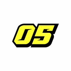 Racing number 05 logo design