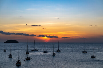 Sunset in Anse Mitan - Les Trois-Ilets, Martinique, French Antilles