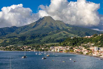 Saint-Pierre and Mount Pelee, Martinique, French Antilles - obrazy, fototapety, plakaty