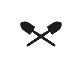 Shovel icon vector. Shovel sign symbol