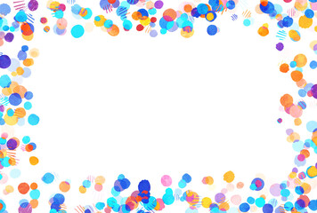 背景素材_カラフルなドット_オレンジ