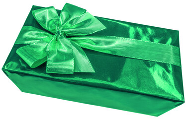 Paquet cadeau vert