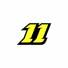 Racing number 11 logo design