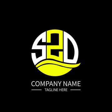 SZO logo monogram isolated on circle element design template, SZO letter logo design on black background. SZO creative initials letter logo concept.  SZO letter design.
