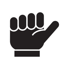 Obraz premium Illustration of Hand Gesture of Six Number design icon