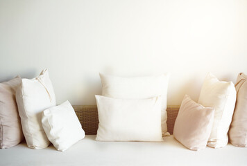 Fototapeta na wymiar pillows on sofa