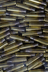 Background filled with cartridge cases