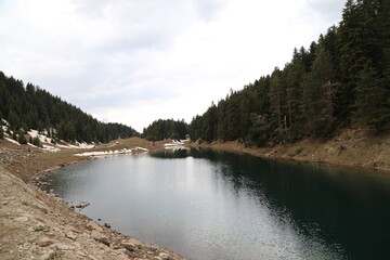 magnificent lake view in the forest.ARTVİN.TURKEY