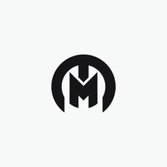 TM or MT monogram design logo template.