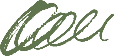 Abstract Green Paint Brush