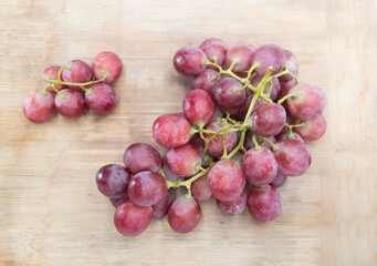 fresh ripe sweet grapes, red grapes closeup