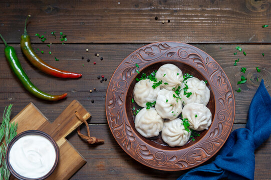 Manti steamed Dumplings Turkish and the South Caucasus traditional dish