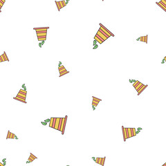 Environmental emissions. Seamless pattern of ecological icons