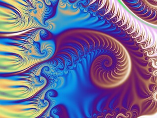 Fototapeta na wymiar Fractal colorful background. Bright beautiful spiral background.