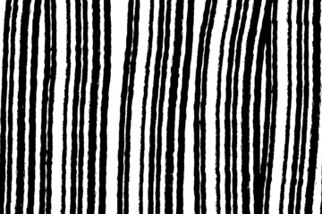 Seamless pattern with hand drawn black and white stripes. Monochrome striped background can be printed on textile, wrapping paper, greeting card.