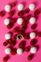 Luxury handmade pink chocolate candy