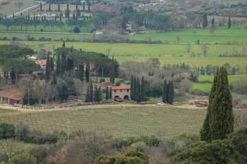 Panorama agricolo della campagna maremmana.