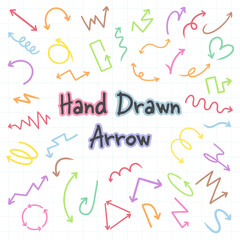 hand drawn arrow collection set