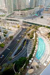 Fototapeta premium streets of Dubai. Expensive business centers in the United Arab Emirates