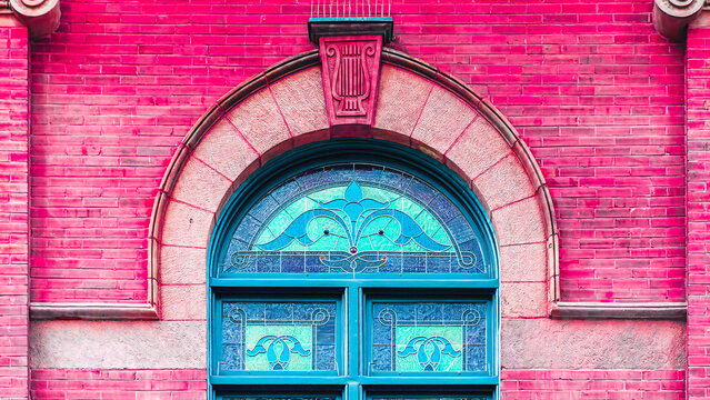 Colonial architecture of the Massey Hall (1894) which is a National Historic Site of Canada