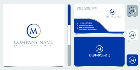 Vector Letter M Circle style with Branding designs template Graphic Design icon symbol for Business
