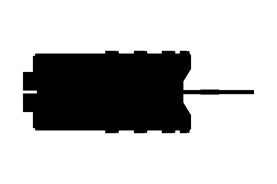 Military tank T-72 Simple icon for web and app