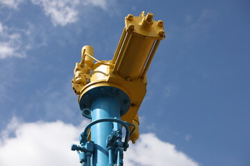 Gas transportation system. Booster pumping station for gas. Gas filling station and gas tanks....