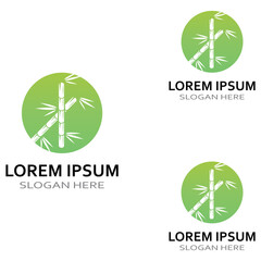 Logo of a bamboo plant or a type of hollow plant. Using a modern illustration business vector concept design