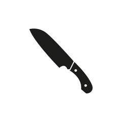 Kitchen knife icon. Simple flat vector illustration on a white background
