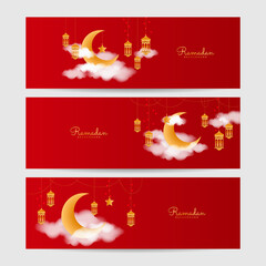 Ramadan kareem islamic banner background design. Vector illustration