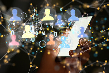 Business intelligence analyst dashboard on virtual