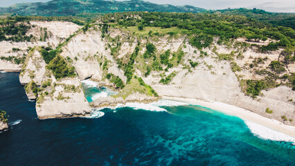 Beautiful exotic beach view from above Diamond beach