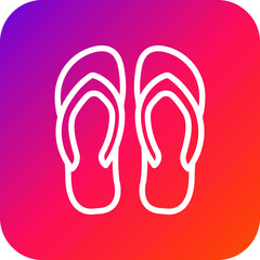 Flip flop Vector Icon Design Illustration