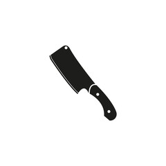 The icon of the kitchen hatchet. Simple flat vector illustration on a white background