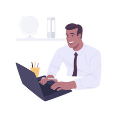 Work and study isolated cartoon vector illustrations.