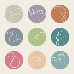 Vector set of squiggles
