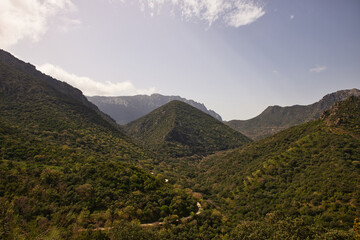 Obraz premium view of some mountains in summer