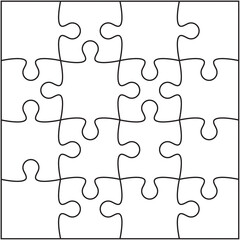 Fototapeta premium Jigsaw puzzle vector