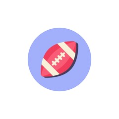 Rugby, american football ball flat icon